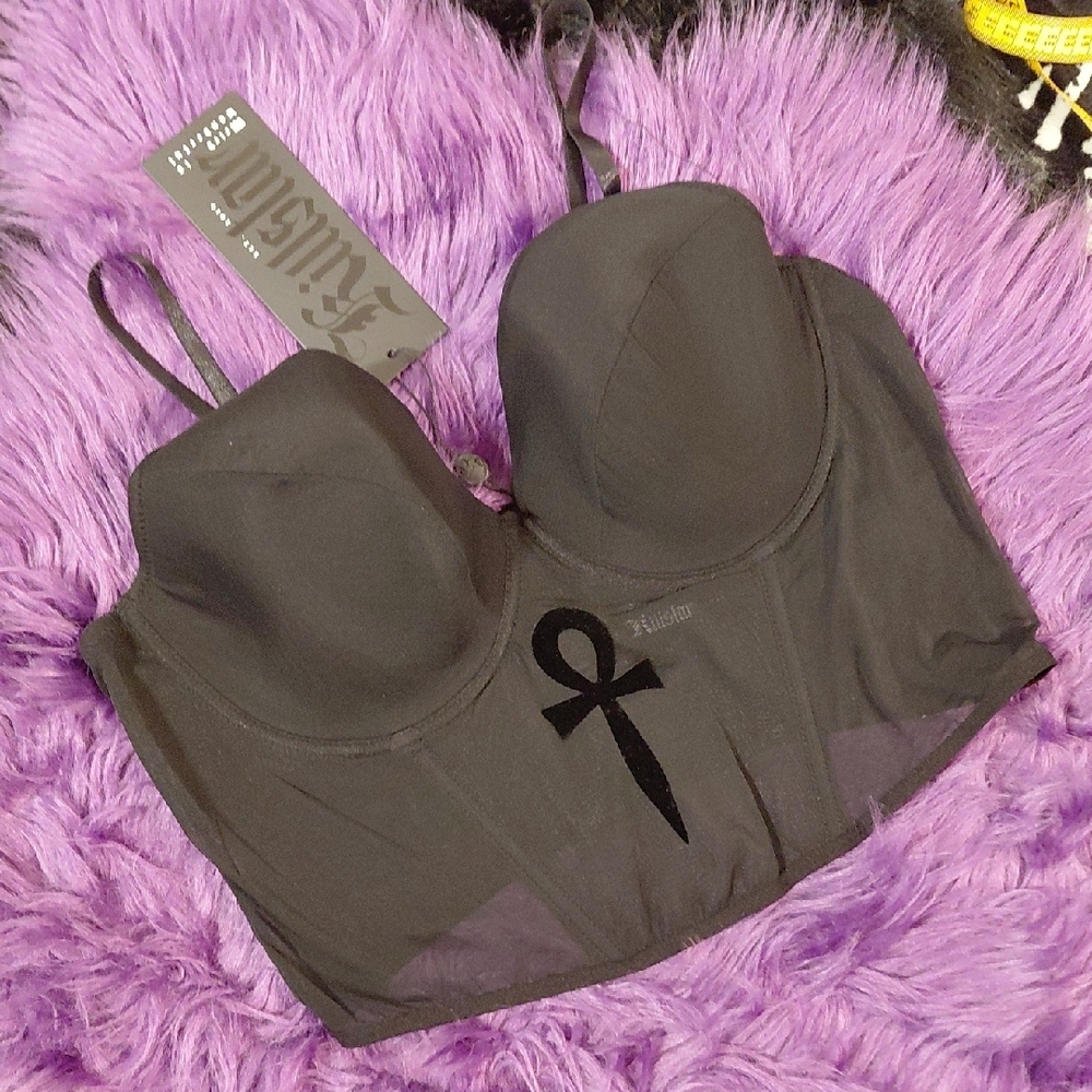 KILLSTAR DARK ETERNITY BRA XXL BLACK CORCET TOP